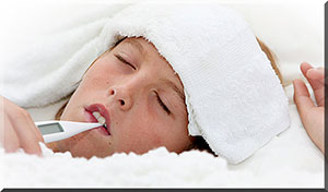 child with flu 